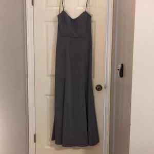 Jenny Yoo Collection Long Gray Bridesmaids Dress